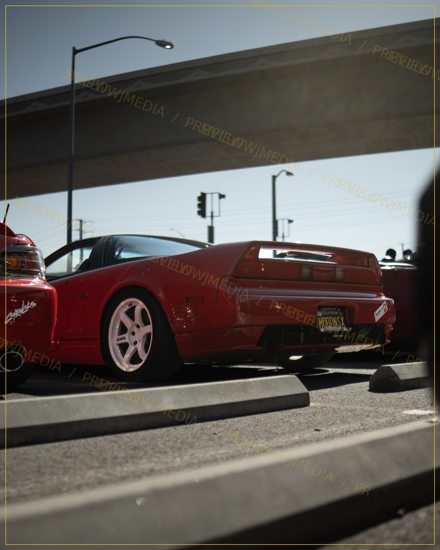 Underpass Red NSX from Riverside Daikoku